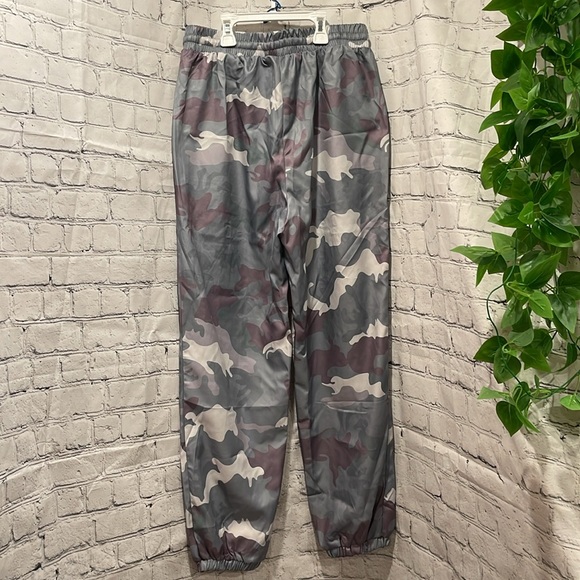 Eytino Women Comfy Stretch Camo Print High Waist Drawstring Palazzo Lounge Pants - Picture 4 of 9